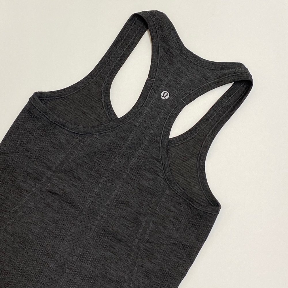 Lululemon Run: Swiftly Tech Tank Hthrd Black 2 Euc - image 5